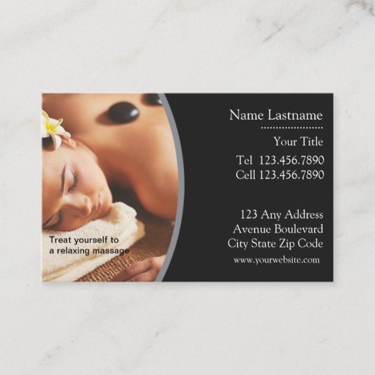 Zen Massage Designer Visitekaartje (Voorkant)