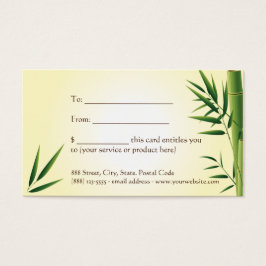 Zen Massage ı Cadeaubon Visitekaartje