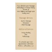 Zen Massage Reclamekaart (Achterkant)