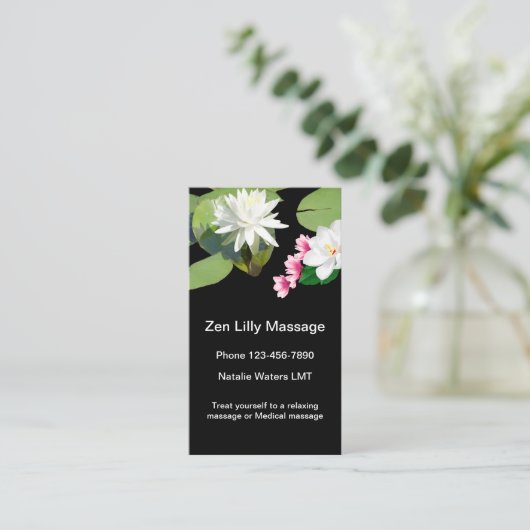 Zen Massage Theme Visitekaartje (Staand voorkant)