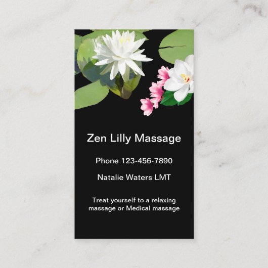 Zen Massage Theme Visitekaartje (Voorkant)
