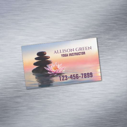 Zen Massage Therapie Meditatie Yoga Instructeur Magnetisch Visitekaartje (Voorbeeld)