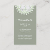 Zen Massage Visitekaartjes (Voorkant)