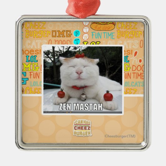 Zen Mastah Metalen Ornament (Voorkant)