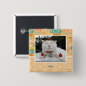 Zen Mastah Vierkante Button 5,1 Cm (Voorkant /achterkant)