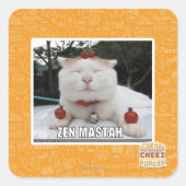 Zen Mastah Vierkante Sticker (Voorkant)