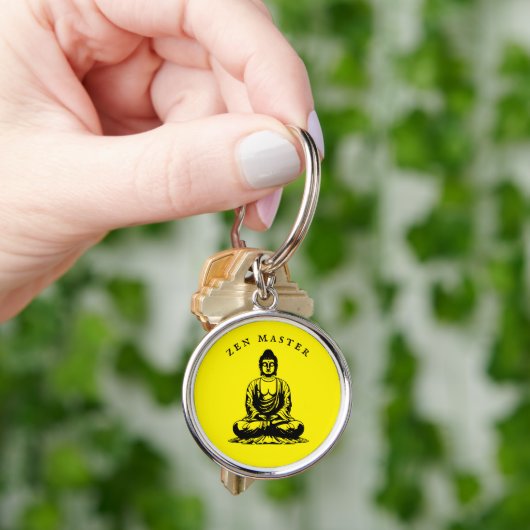 Zen Master - Boeddha meditatie Geel Sleutelhanger (Hand)