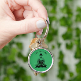 Zen Master - Boeddha meditatie Groen Sleutelhanger
