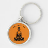 Zen Master - Boeddha meditatie Sinaasappel Sleutelhanger (Voorkant)