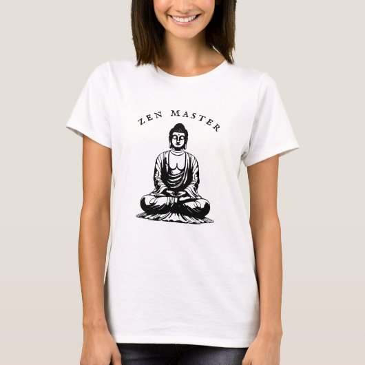 Zen Master - Boeddha meditatie T-shirt (Voorkant)