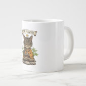 Zen Master Cat Funny Chill Gray Tabby Cat Gift  Grote Koffiekop (Voorkant rechts)