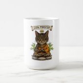 Zen Master Cat Funny Chill Gray Tabby Cat Gift  Koffiemok (Center)