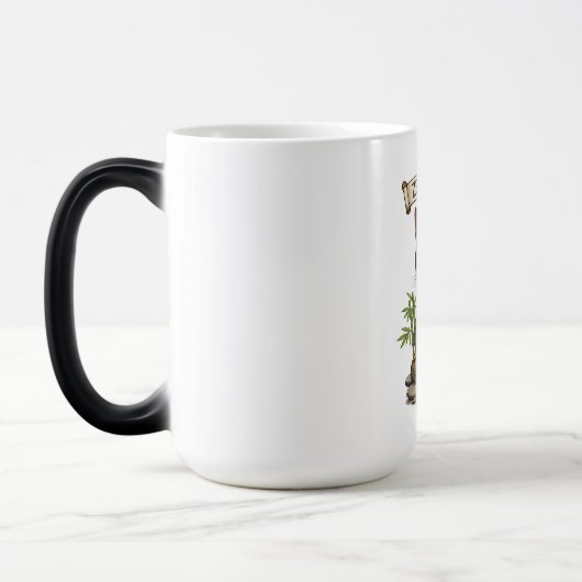 Zen Master Cat Funny Chill Gray Tabby Cat Gift  Magische Mok (Links)