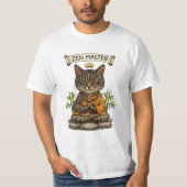 Zen Master Cat Funny Chill Gray Tabby Cat Gift  T-shirt (Voorkant)