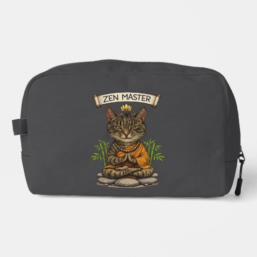 Zen Master Cat Funny Chill Gray Tabby Cat Gift  Toilettasje (Voorkant)