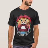 Zen Master Flex Rode Panda Chill Schaats Ontwerp T-shirt (Voorkant)