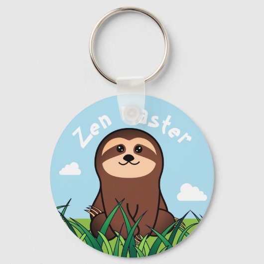"Zen Master" kawaii Sloth Sleutelhanger (Voorkant)