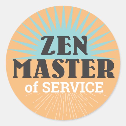 Zen master service medewerker erkenning stickers (Voorkant)