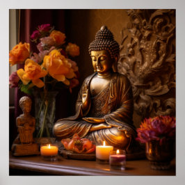 Zen Meditatie Boeddha 1 Poster