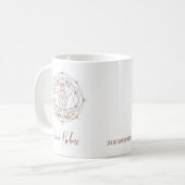 Zen Meditatie Mandala en Relax Quote Naam Koffiemok (Voorkant links)