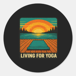 Zen-meditatie Mindfulness Vredeszoekers Levend Voo Ronde Sticker