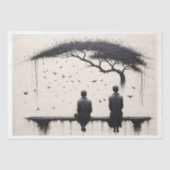 Zen meditatie op een boom, ons leven - tissuepapier (Voorkant)