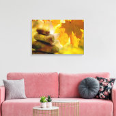 Zen meditatie-stenen en Maple Leaves Canvas Afdruk (Insitu (Woonkamer))