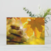 Zen meditatie-stenen en Maple Leaves Kaart (Staand voorkant)
