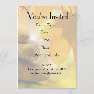 Zen meditatie-stenen en Maple Leaves Kaart