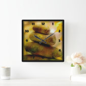 Zen meditatie-stenen vierkante klok (Huis)