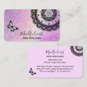 ** Zen Meditatie Vlinder Reiki Mandala Visitekaartje (Voorkant / Achterkant)