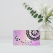 ** Zen Meditatie Vlinder Reiki Mandala Visitekaartje (Staand voorkant)