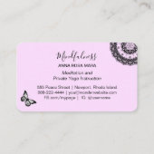 ** Zen Meditatie Vlinder Reiki Mandala Visitekaartje (Achterkant)