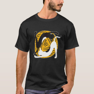 Zen-meditatie Yoga Ying & Yang Kat Omm T-shirt