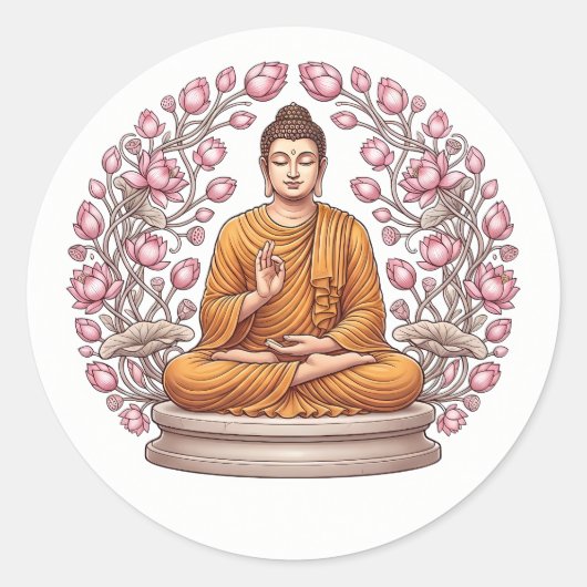 Zen-meditatie ziel kunst decoratieve sticker (Voorkant)