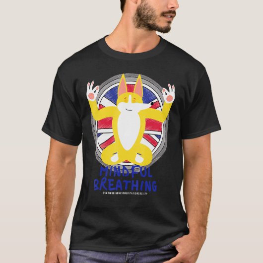 Zen Meditating Corgi Peace Loving Kindness Meditat T-shirt (Voorkant)