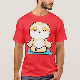 Zen Meditating Sloth Cute Yoga T-shirt