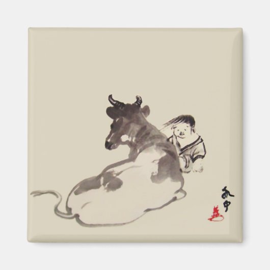 Zen meditation magnet (Voorkant)