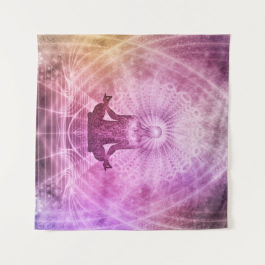 Zen Meditation Mandala Wall Tapestry Wandkleed (Voorkant (horizontaal))