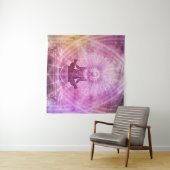 Zen Meditation Mandala Wall Tapestry Wandkleed (In Situ (horizontaal))