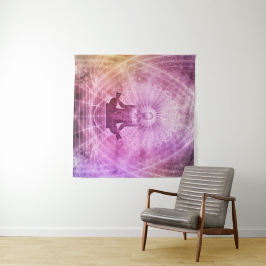 Zen Meditation Mandala Wall Tapestry Wandkleed (In Situ (horizontaal))