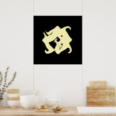 Zen Meditation minimaal poster (Keuken)