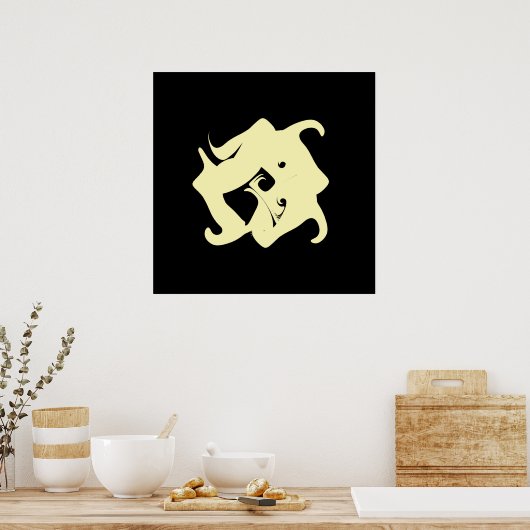 Zen Meditation minimaal poster (Keuken)