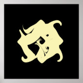 Zen Meditation minimaal poster (Voorkant)