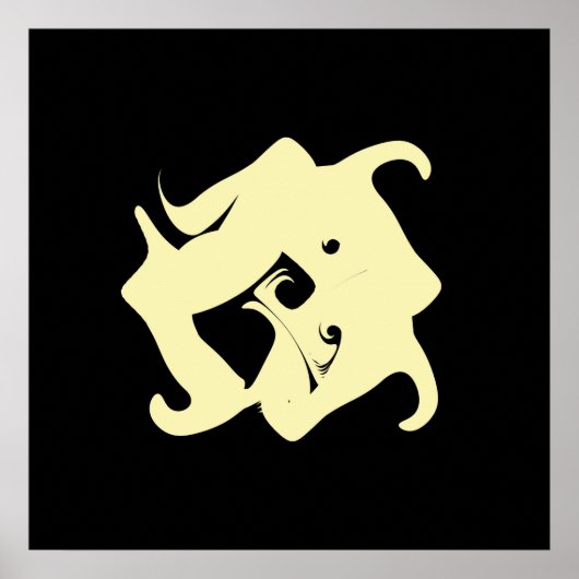 Zen Meditation minimaal poster (Voorkant)