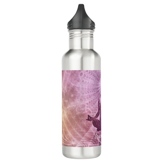 Zen Meditation Paars Personalized Waterfles (Links)