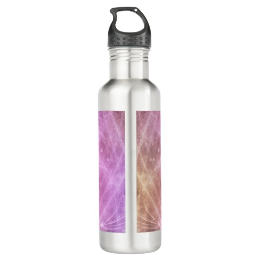 Zen Meditation Paars Personalized Waterfles (Achterkant)