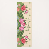 Zen Meditation Roos Garden Rood Roze Groen Yogamat (Voorkant)