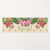 Zen Meditation Roos Garden Rood Roze Groen Yogamat (Voorkant (horizontaal))