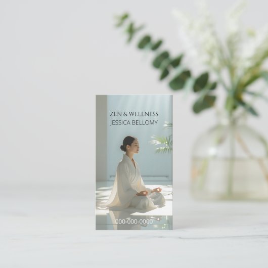 Zen Meditation Visitekaartje (Staand voorkant)